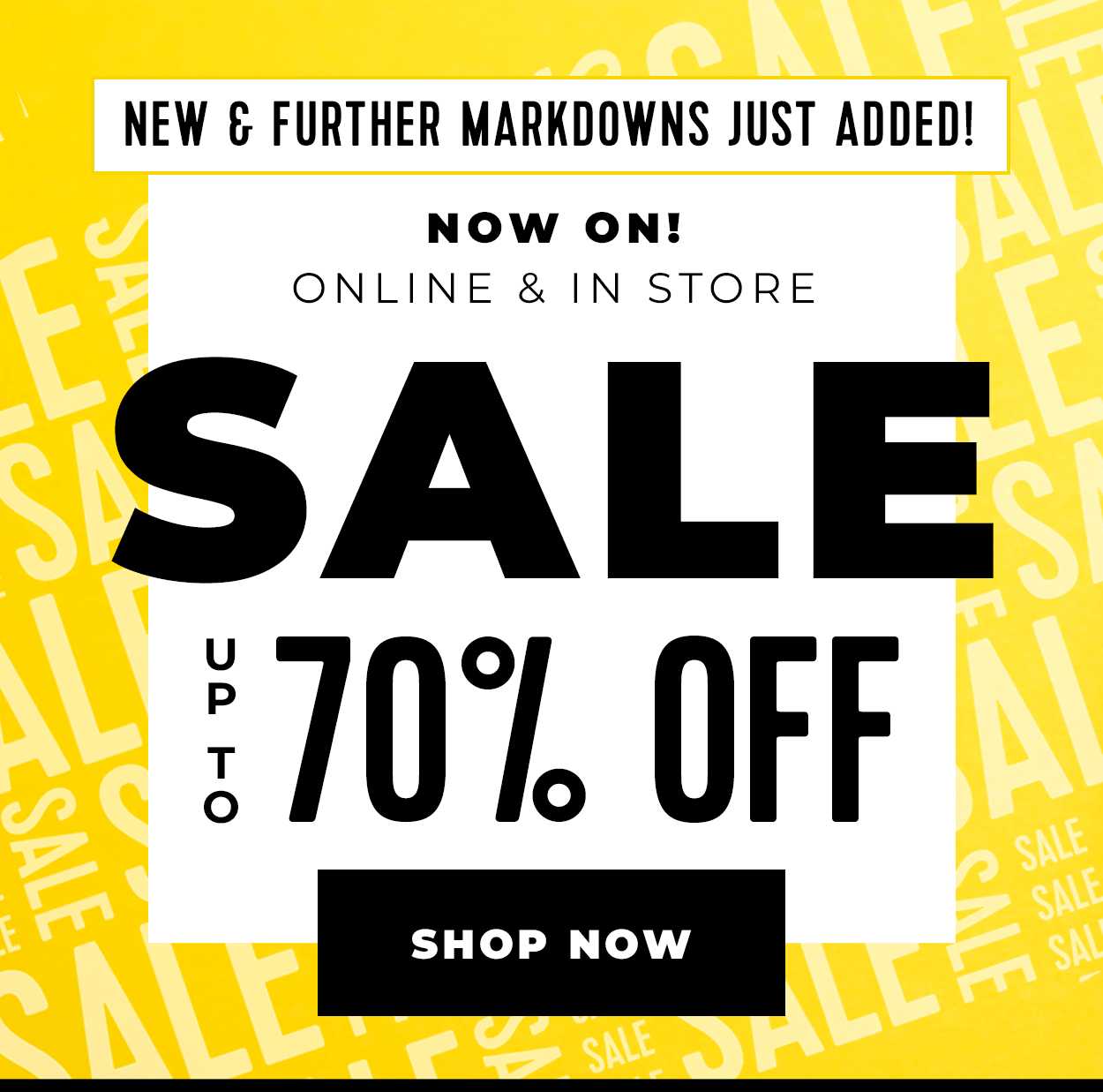 Sale up to 70% off