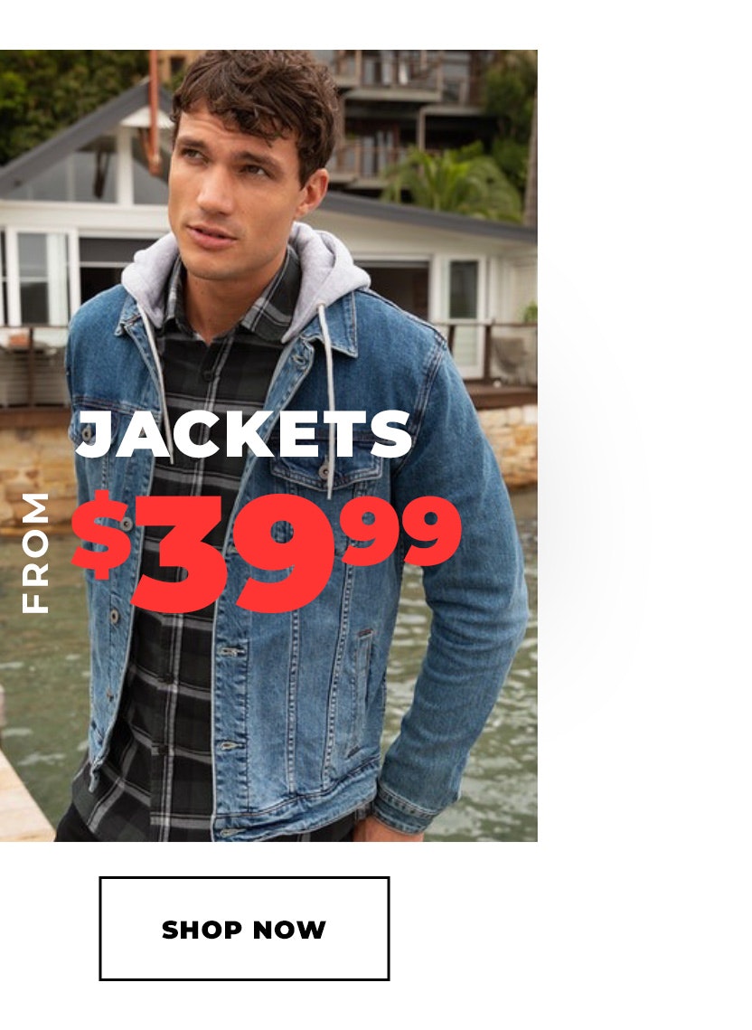 Sale jackets from $39.99