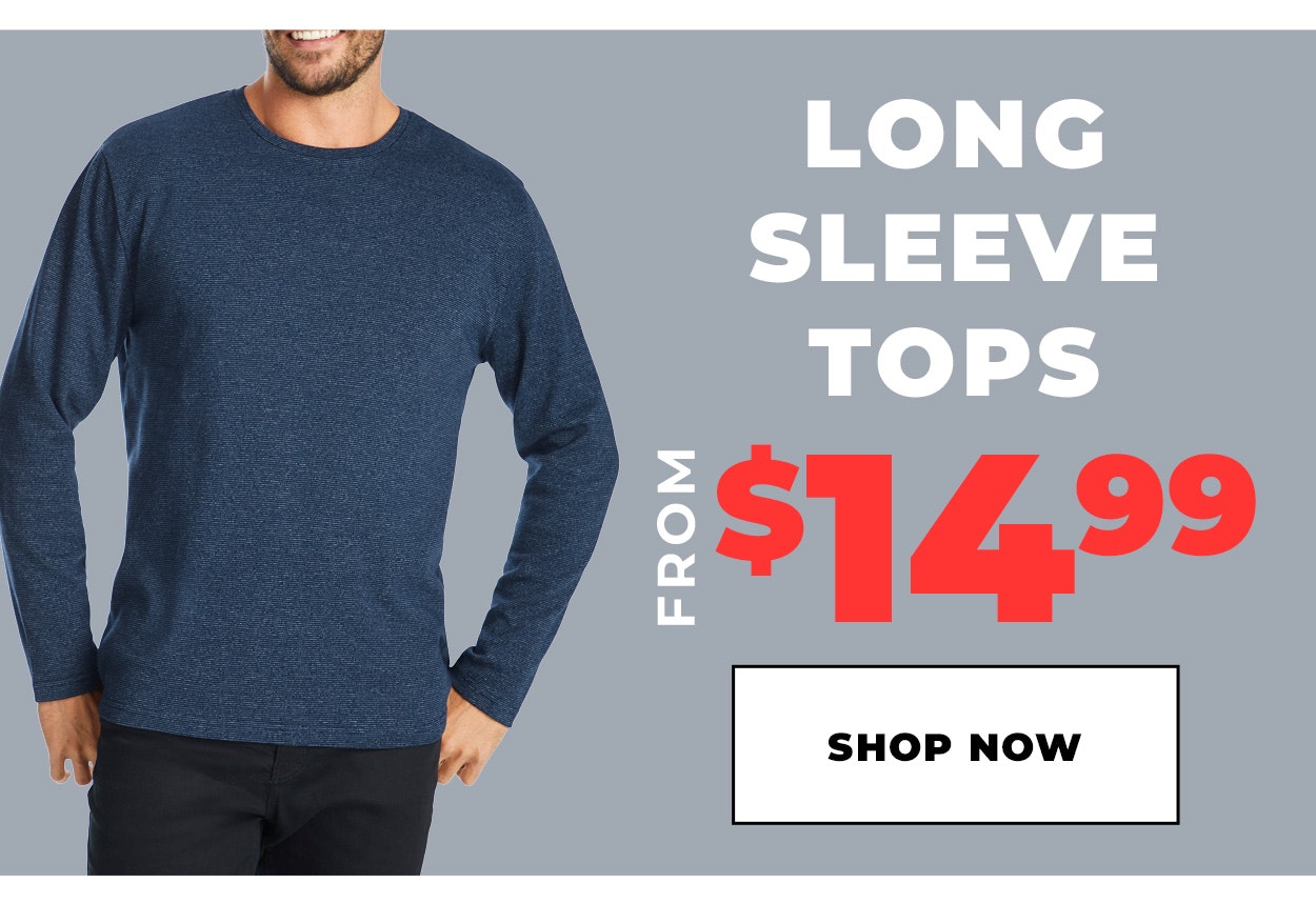 Sale long sleeve tops from $14.99