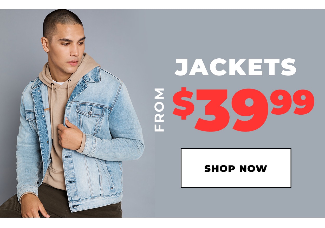 Sale jackets from $39.99
