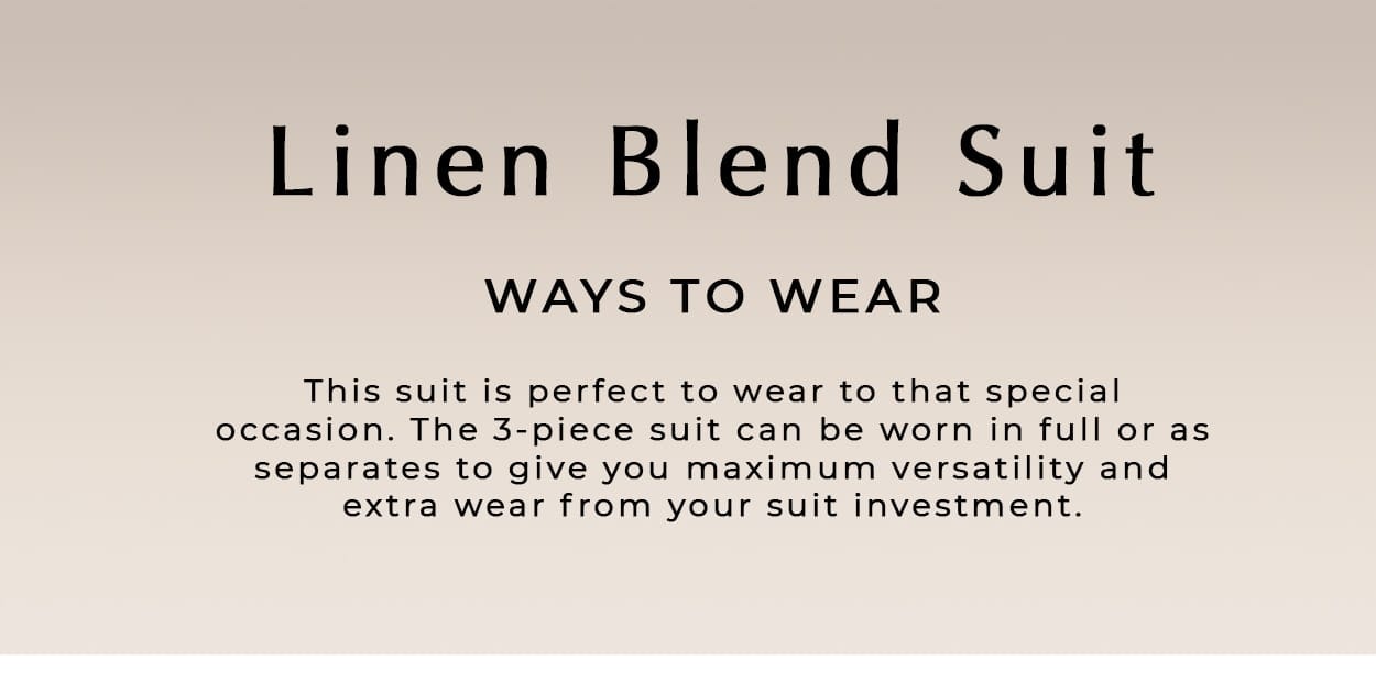 Linen Blend Suit
