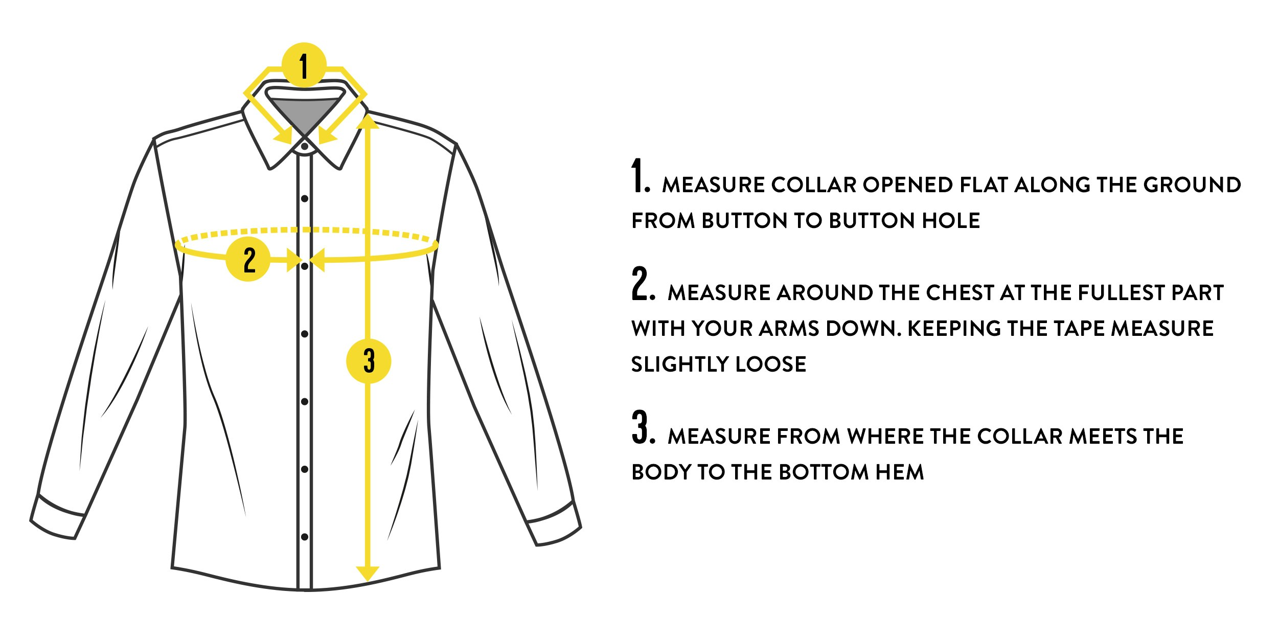 Size guide to Conner Men's Clothing