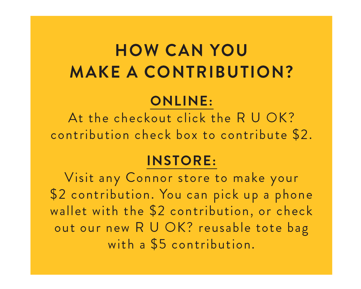 How can you make a contribution?