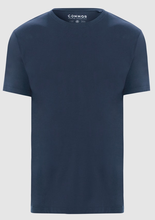 Dark Blue Essential Crew Neck Tee