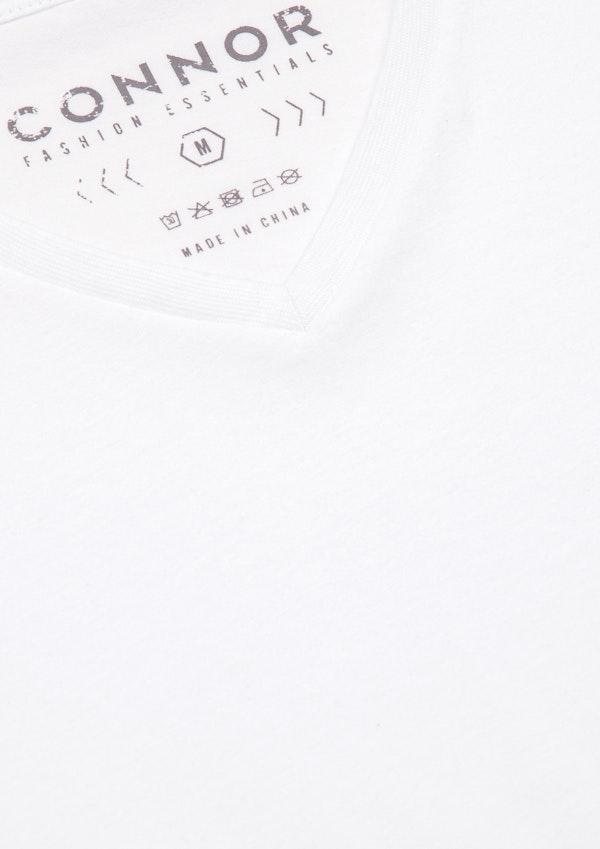 White Essential V Neck Tee