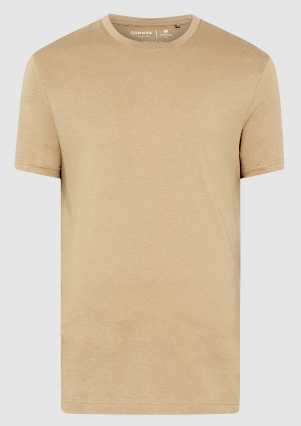Almond Essential Crew Tee
