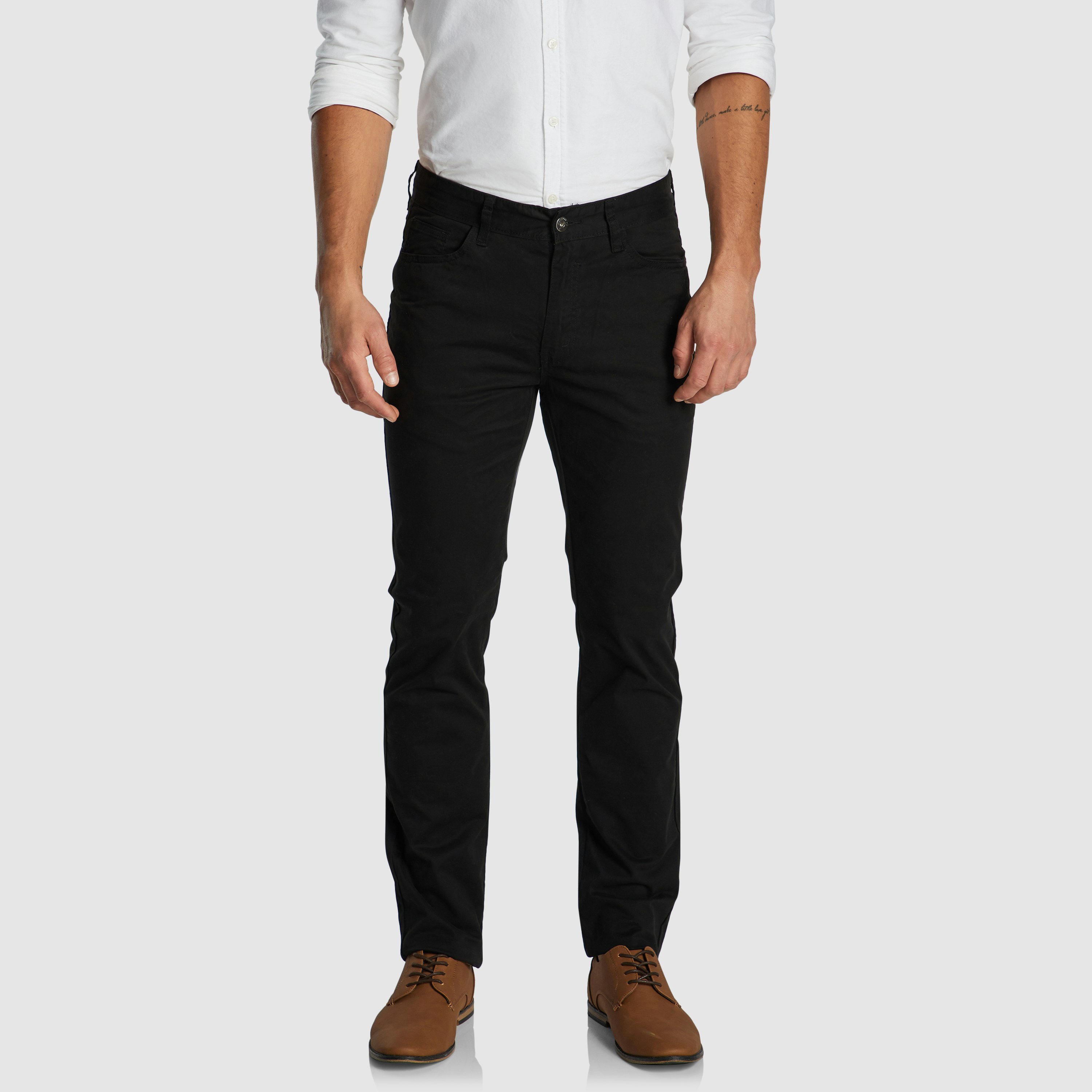 Black Maxfield Straight Stretch Chino | Men's Bottom | Connor AU