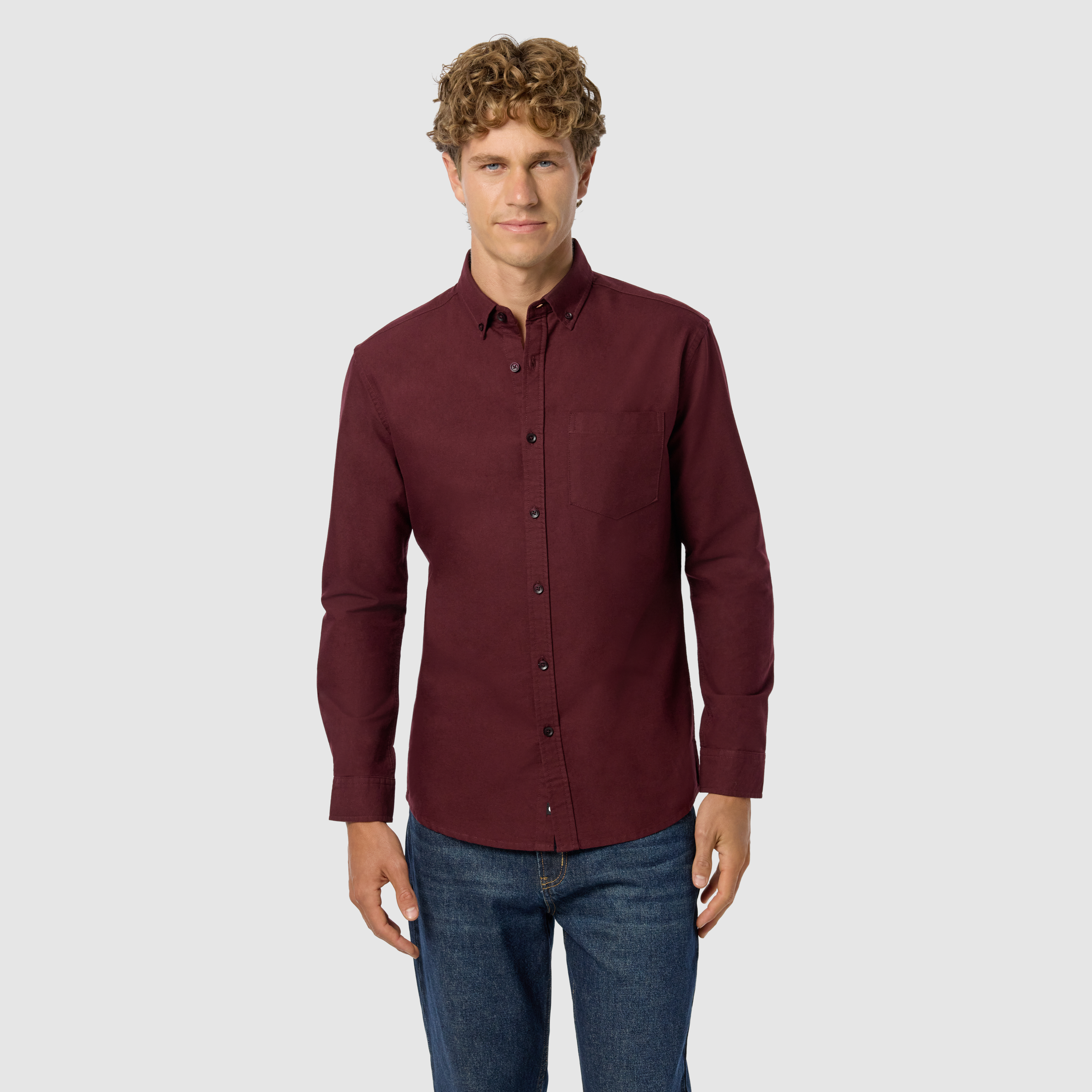 Chapman Slim Oxford Casual Long Sleeve Shirt