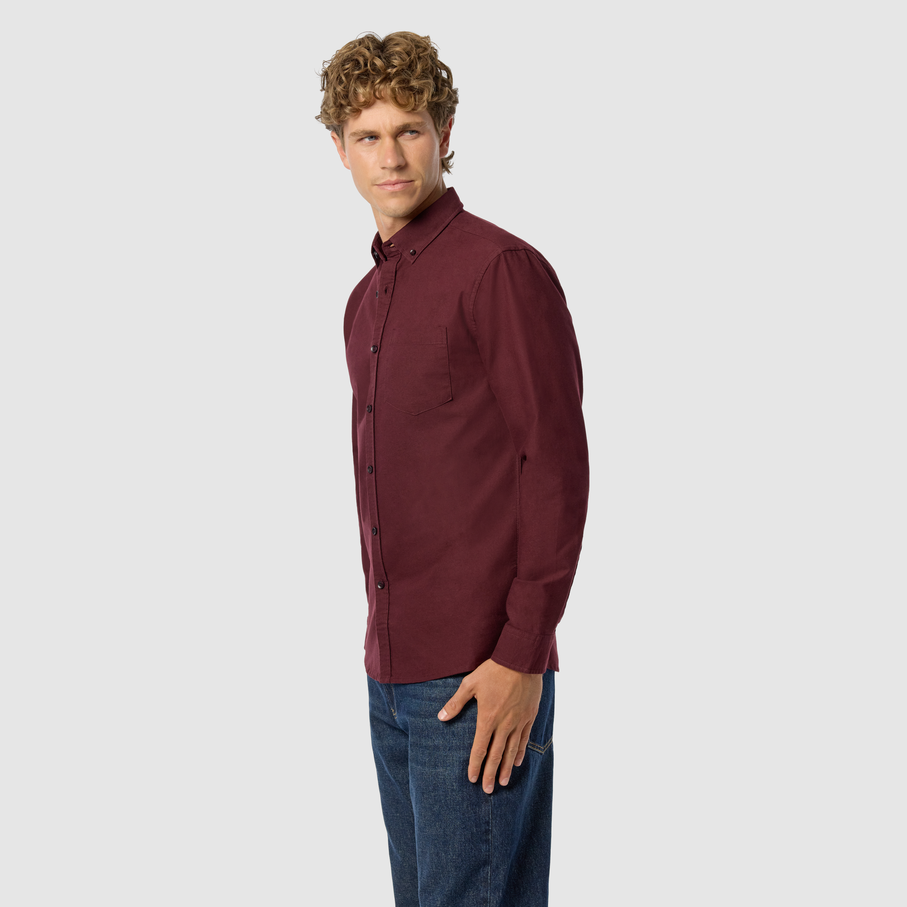 Chapman Slim Oxford Casual Long Sleeve Shirt