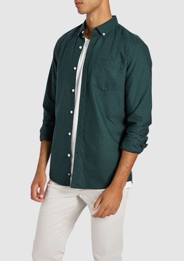Chapman Slim Oxford Casual Long Sleeve Shirt
