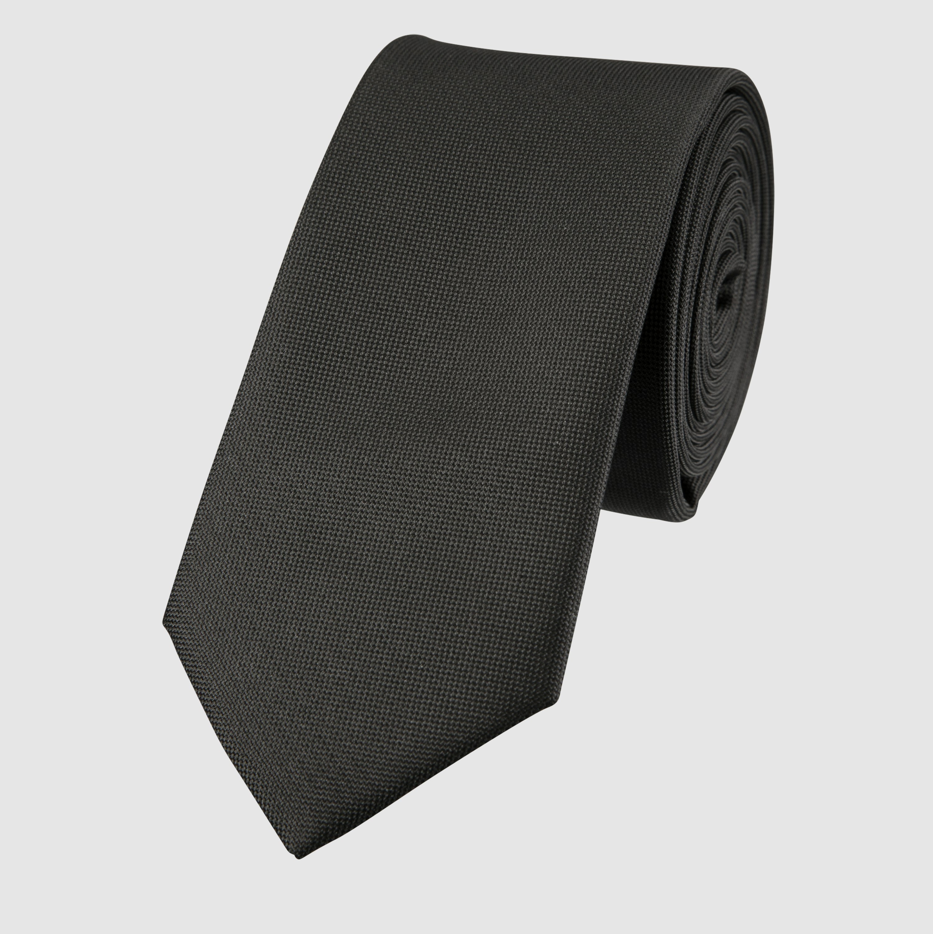 Black Plain 6 Cm Tie | Men's Accessories | Connor AU