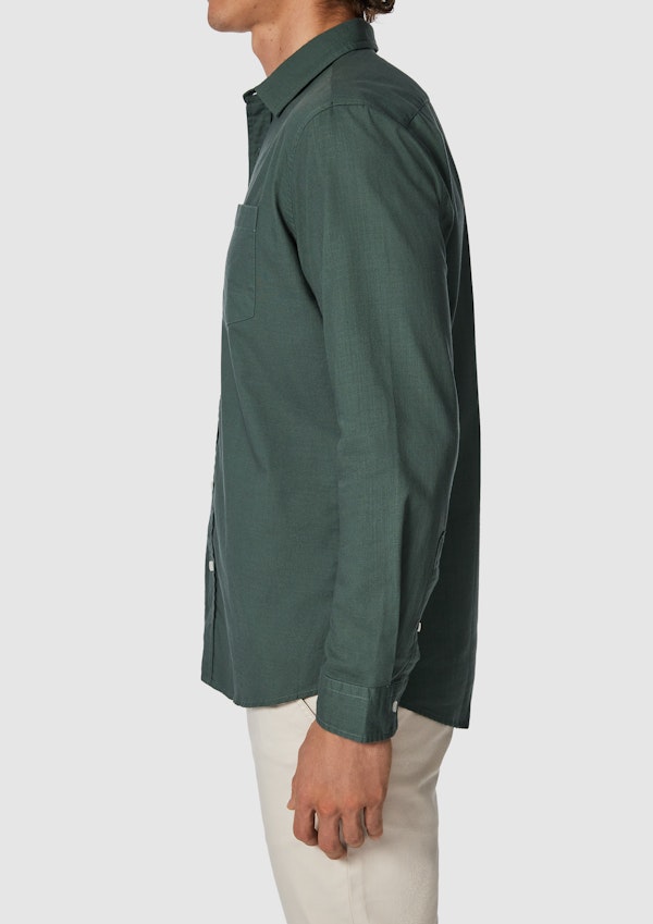 Green Sniders Classic Casual Long Sleeve Shirt