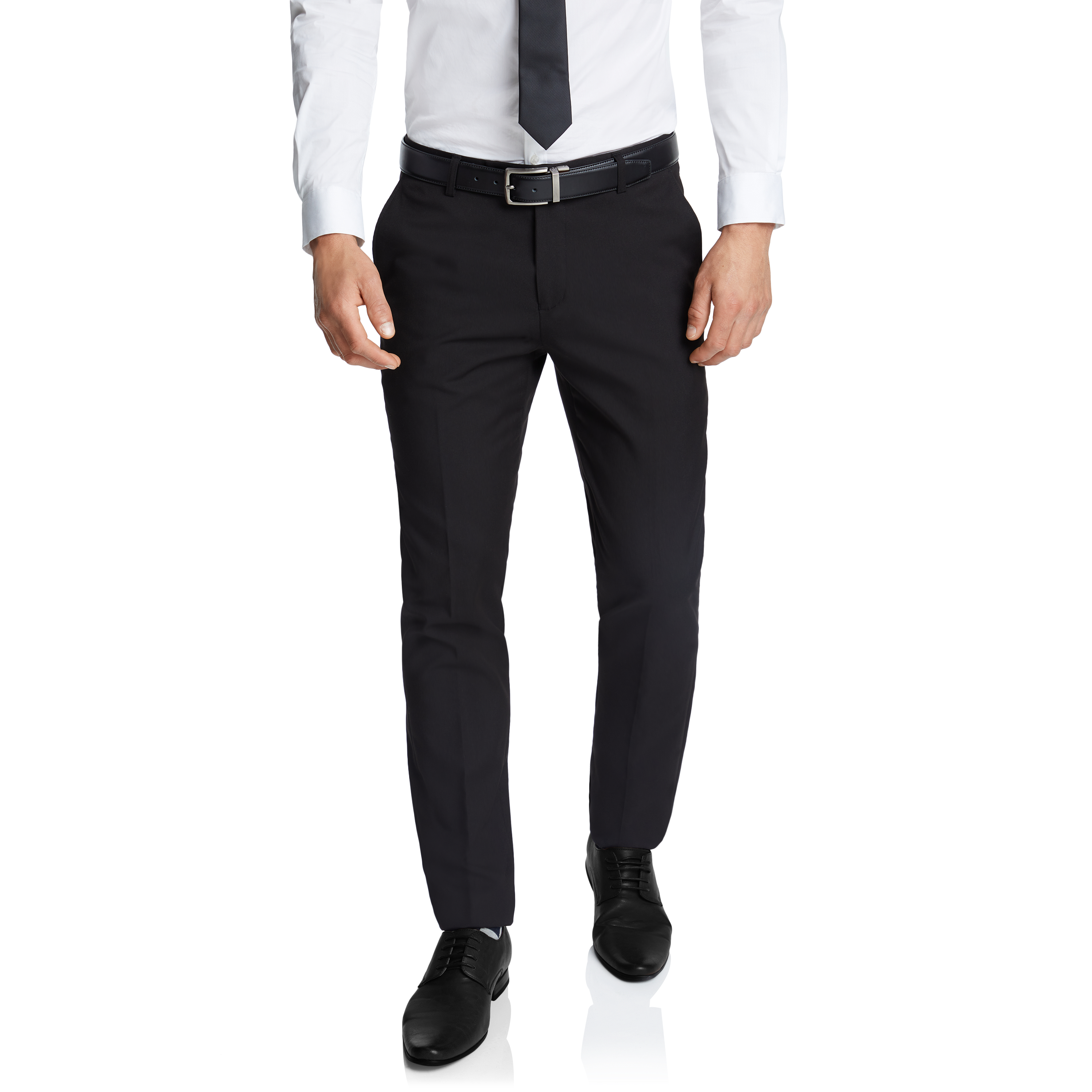 Buy Mens Slim Fit Stretch Flat-Front Skinny Dress Pants Gray Plaid with  Tape Side (Black Tape Side, XL) at Amazon.in