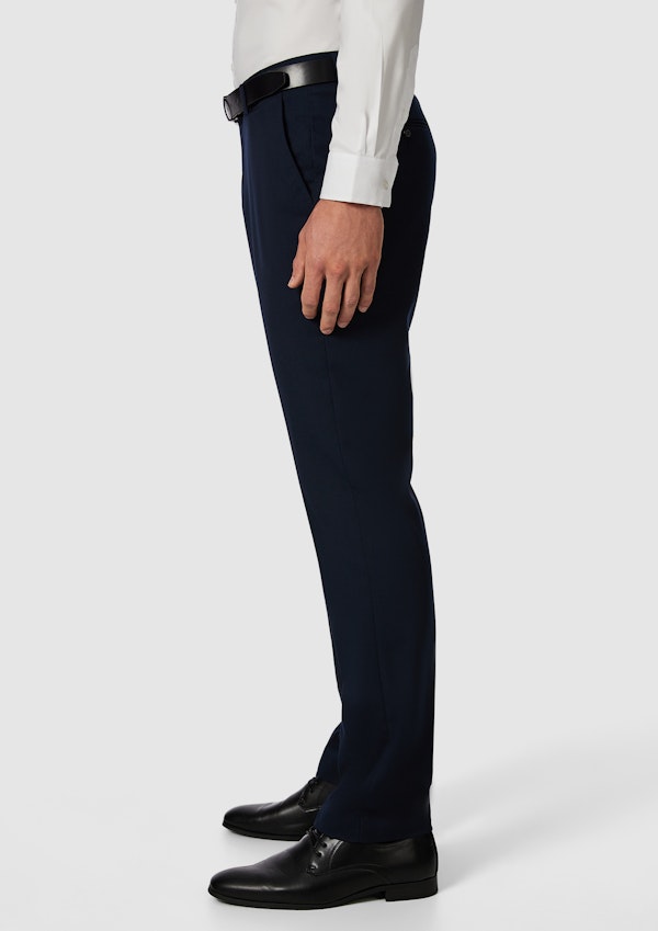 Navy Diamond Slim Stretch Dress Pant