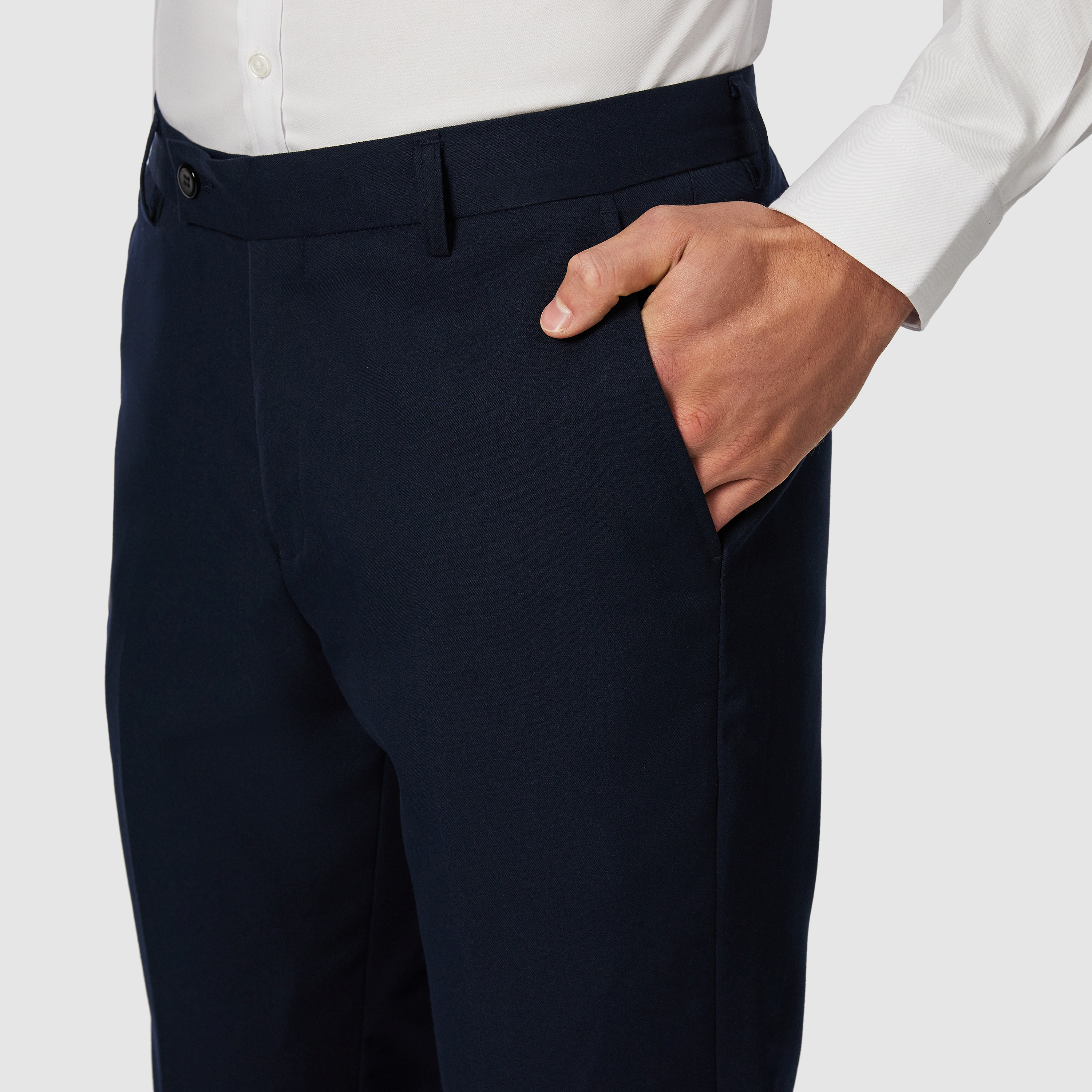 Navy Diamond Slim Stretch Dress Pant