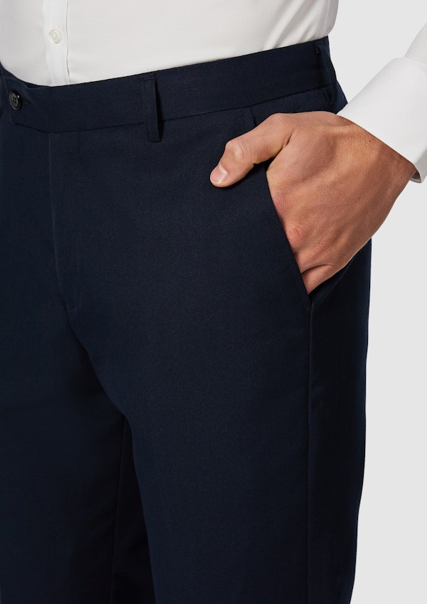 Navy Diamond Slim Stretch Dress Pant