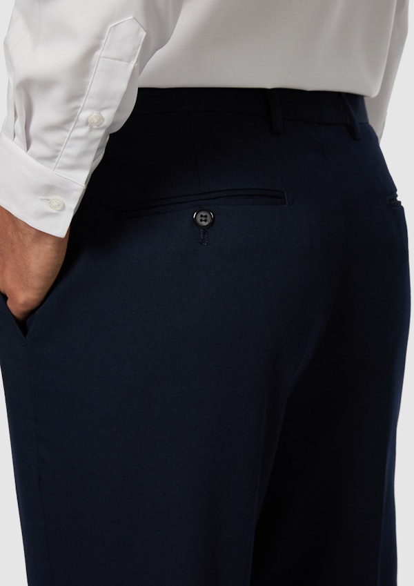 Navy Diamond Slim Stretch Dress Pant