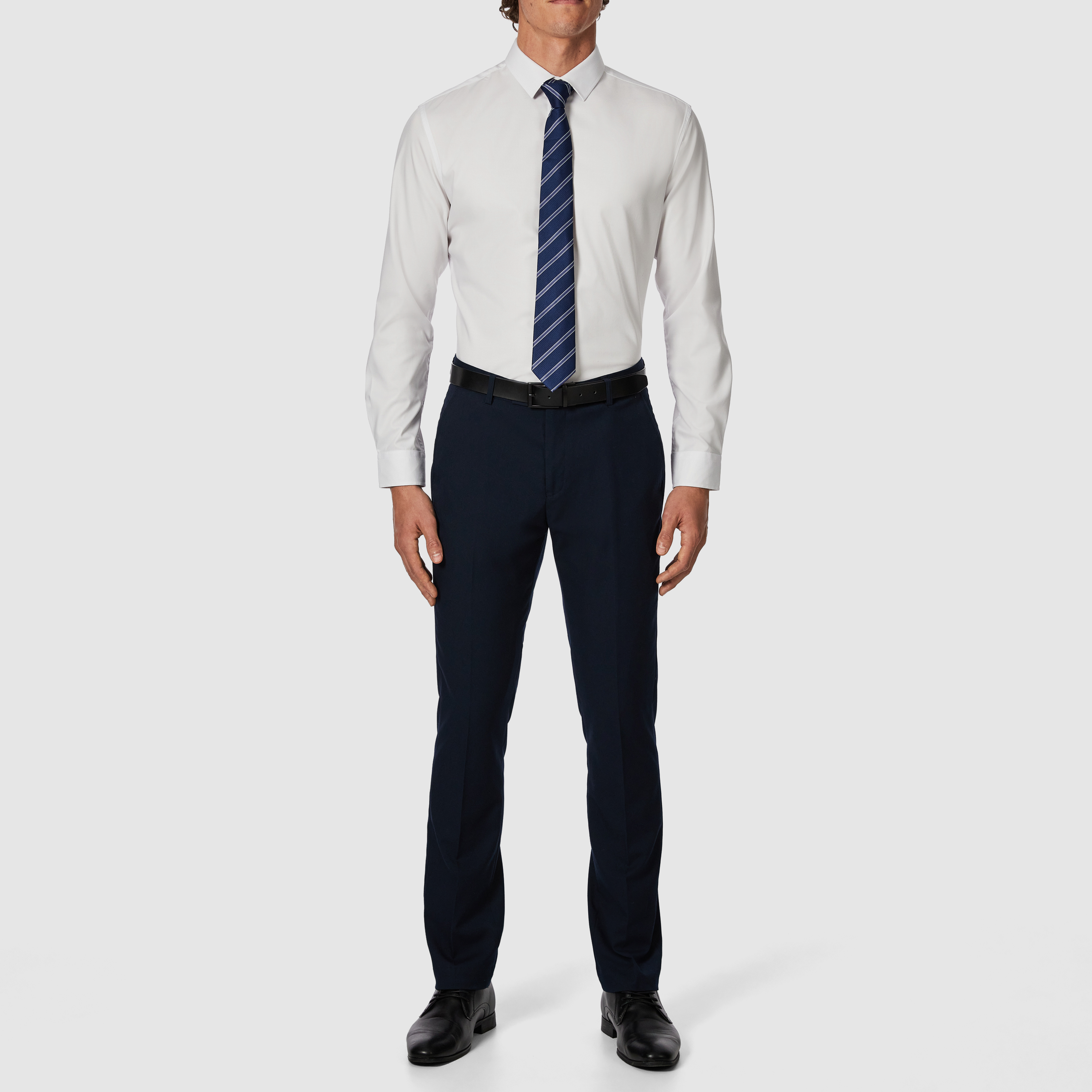 Navy Diamond Slim Stretch Dress Pant