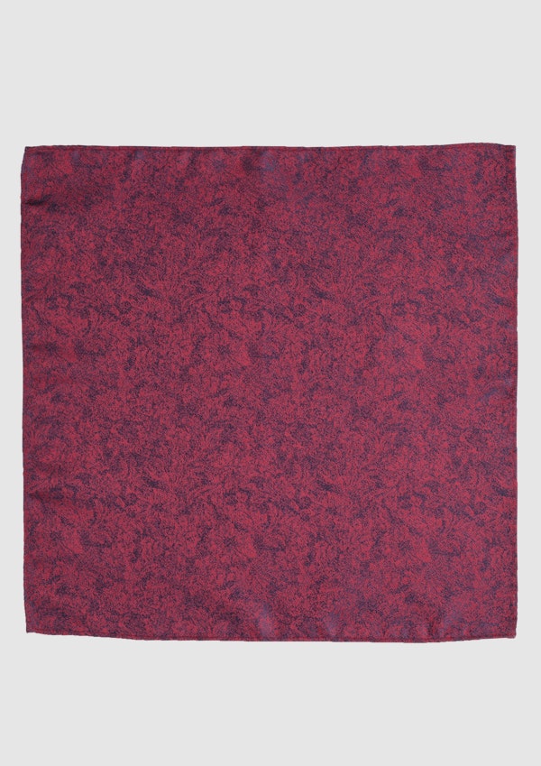Wine Jacquard Pocket Square