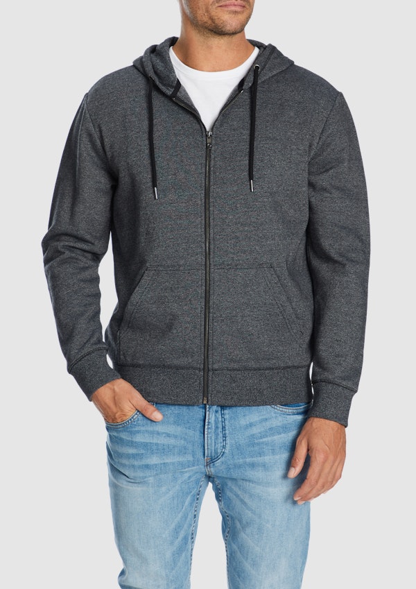 Asher Zip Thru Fleece Hoodie