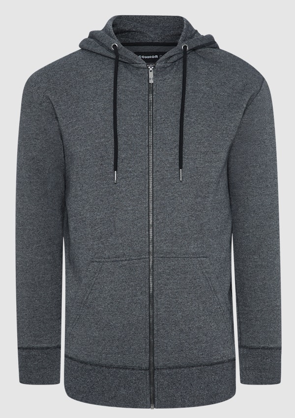 Asher Zip Thru Fleece Hoodie