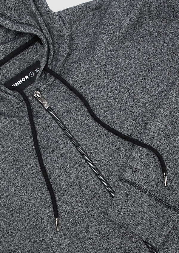 Asher Zip Thru Fleece Hoodie