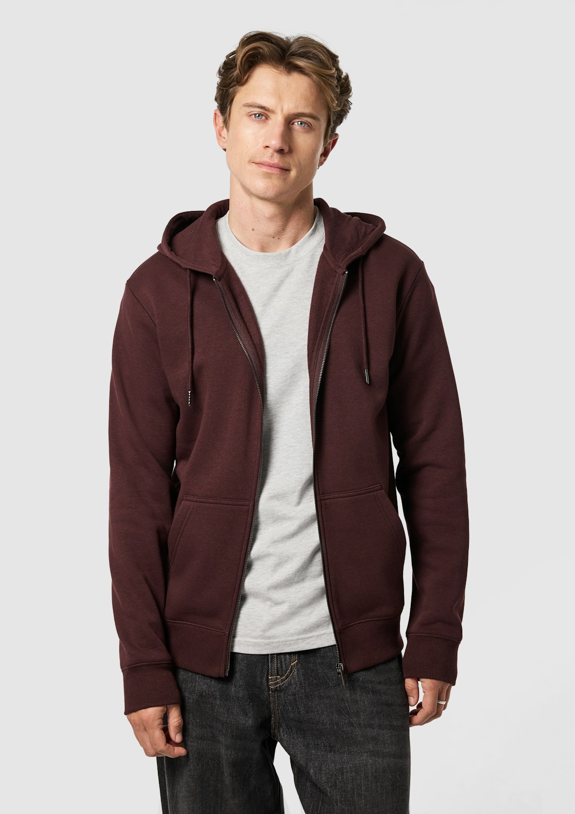 Asher Zip Thru Fleece Hoodie