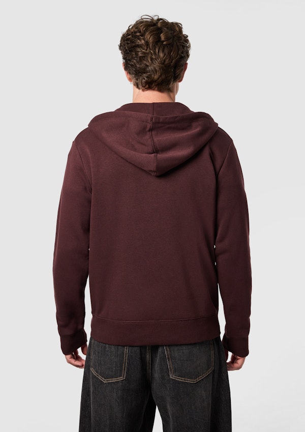 Berry Asher Zip Thru Fleece Hoodie