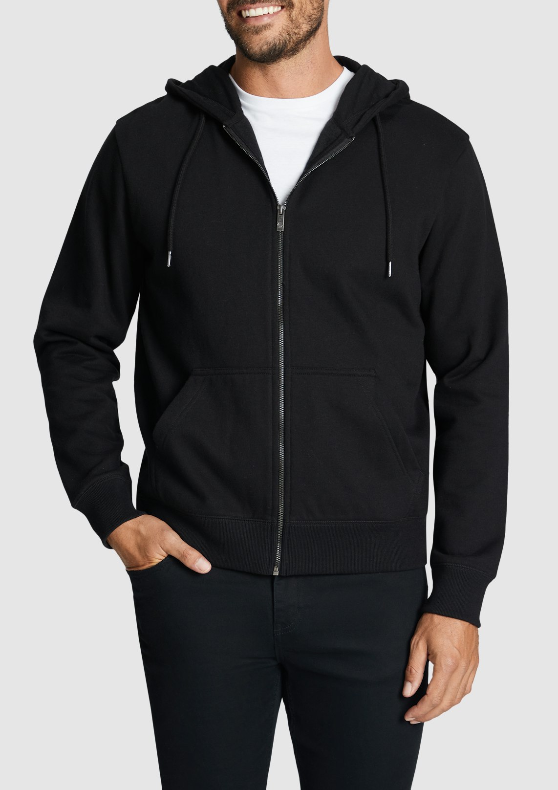 Asher Zip Thru Fleece Hoodie