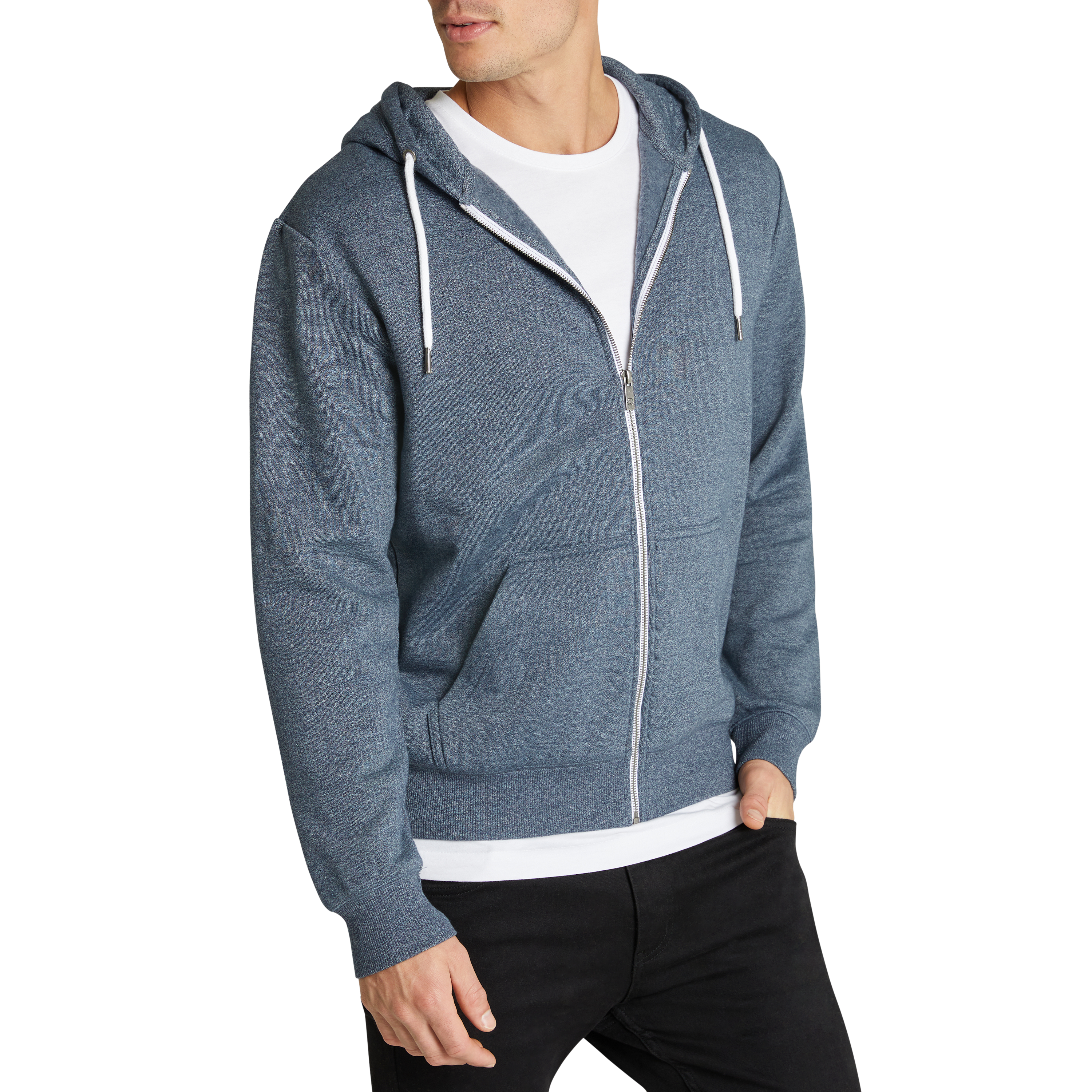 Asher Zip Thru Fleece Hoodie