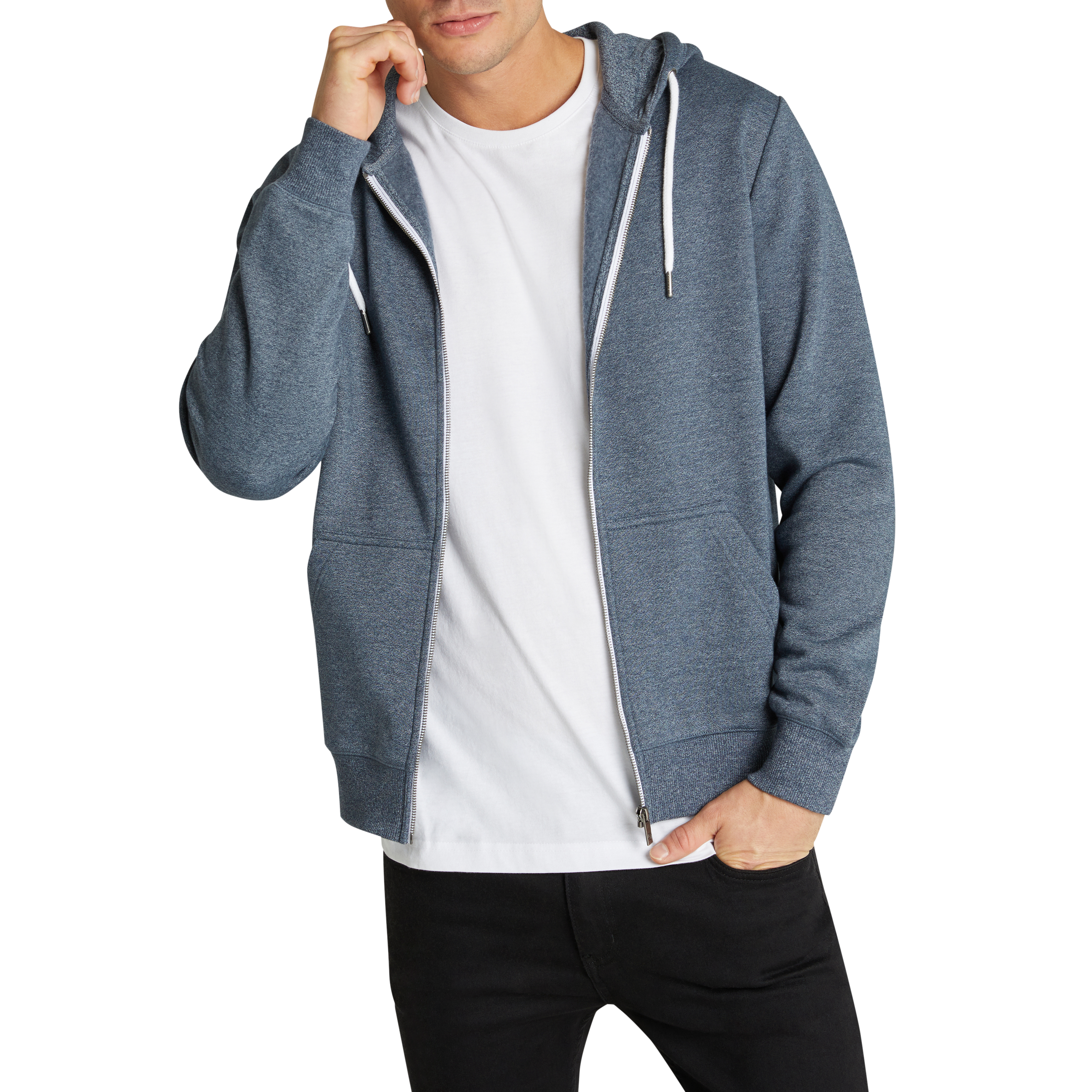 Asher Zip Thru Fleece Hoodie
