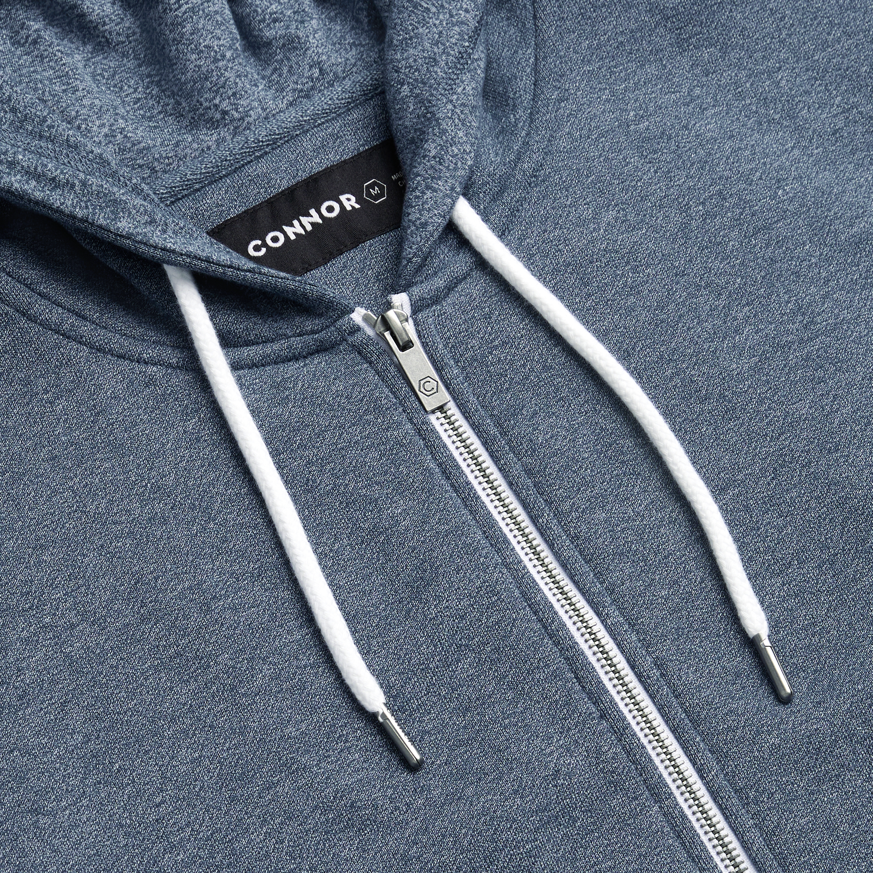 Asher Zip Thru Fleece Hoodie