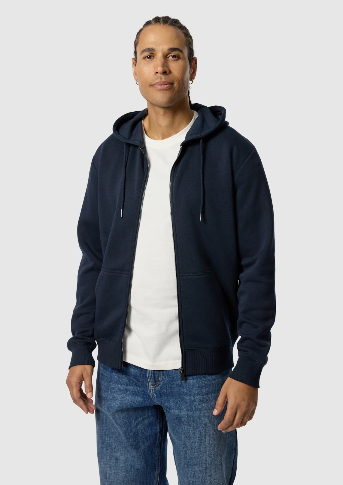 Asher Zip Thru Fleece Hoodie