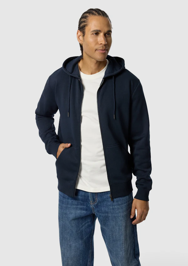 Ink Asher Zip Thru Fleece Hoodie