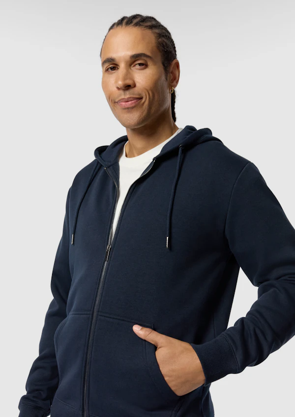 Ink Asher Zip Thru Fleece Hoodie