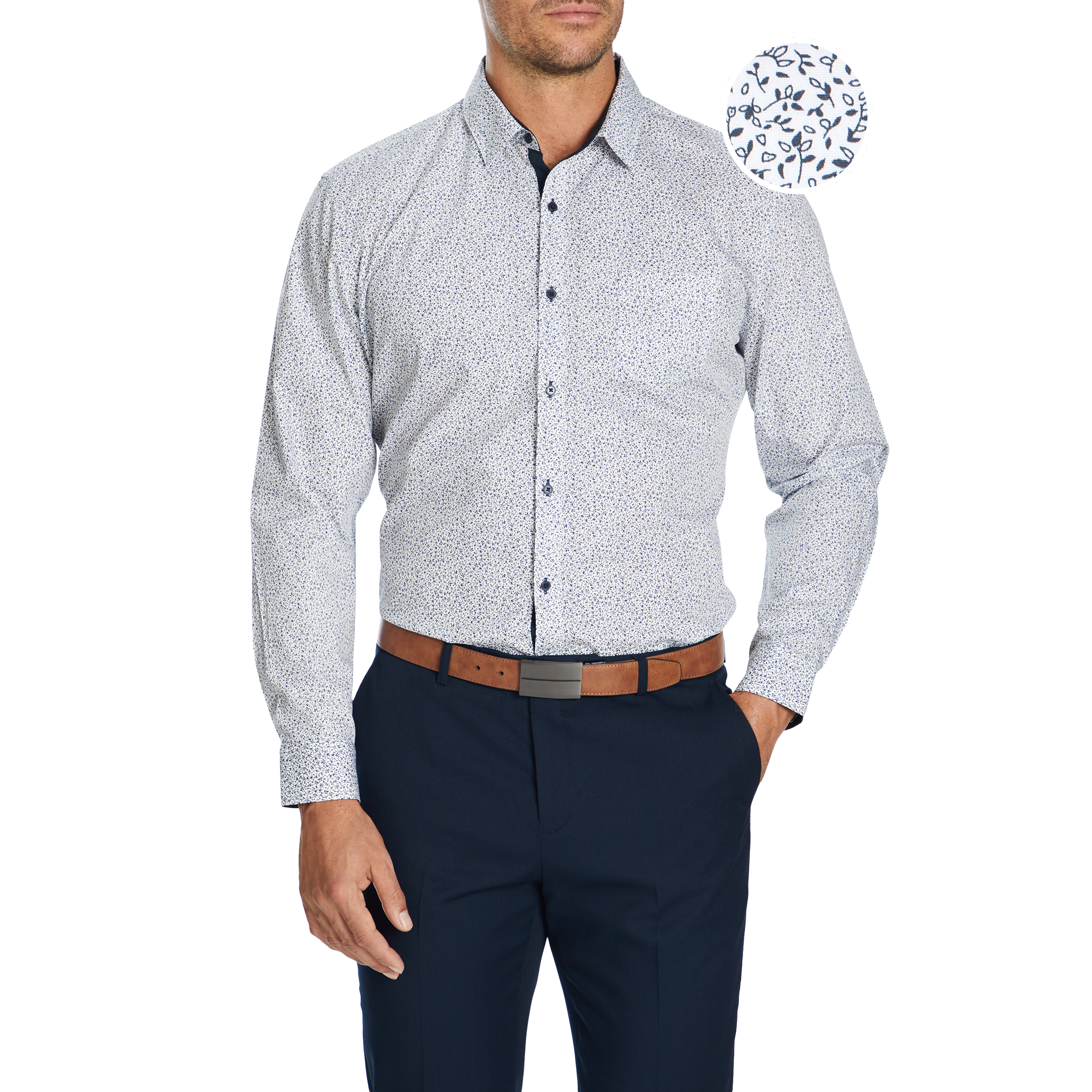 White Tristan Slim Shirt | Men's Tops 