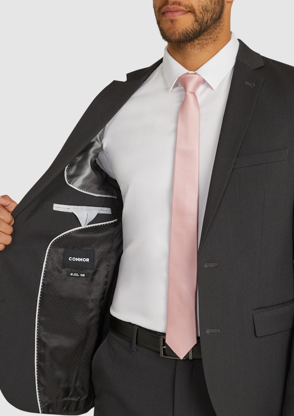 Smoke Diamond Stretch Slim Suit Jacket