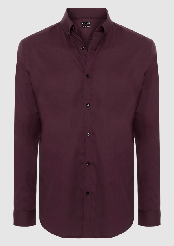Wine Jackson Dress Shirt