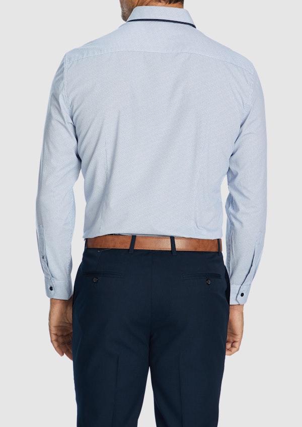 Blue Boston Slim Shirt