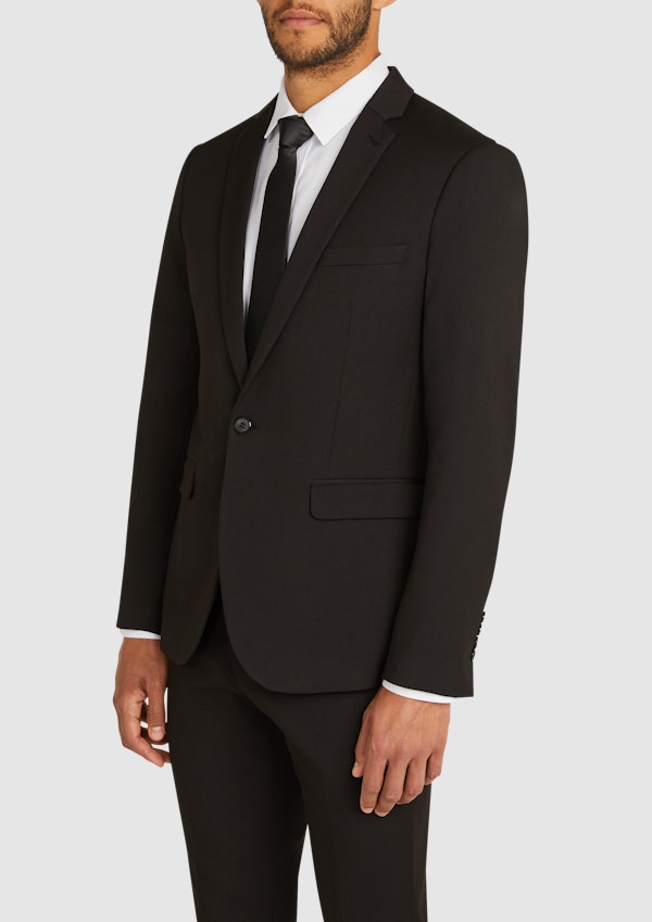 Black Diamond Stretch Skinny Suit Jacket