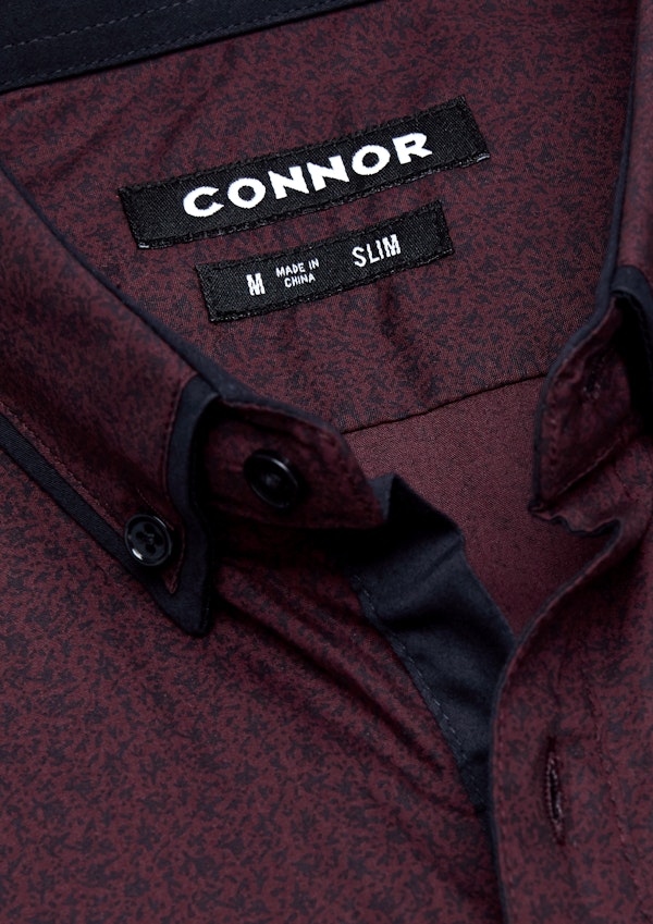 Wine Lauro Slim Shirt