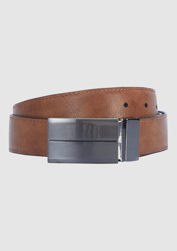 Black / Charcoal Perry Reversible Belt