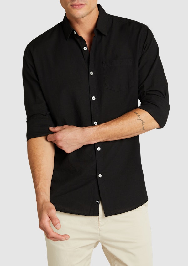 Black Albany Casual Shirt | Men'S Tops | Connor Au