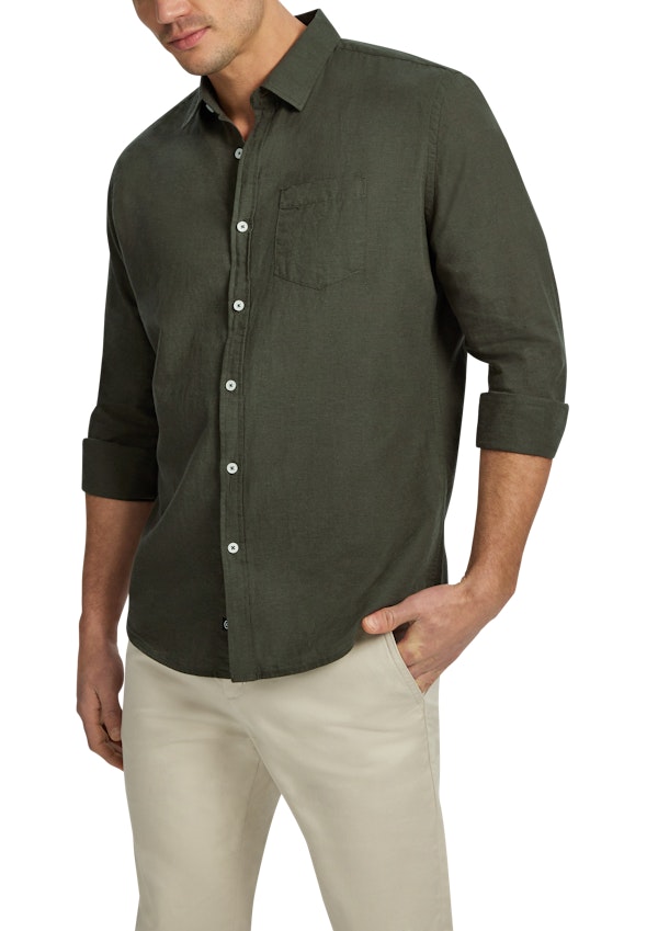 3 for $150 Albany Cotton Linen Casual Shirt Set