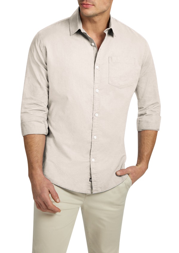 3 for $150 Albany Cotton Linen Casual Shirt Set
