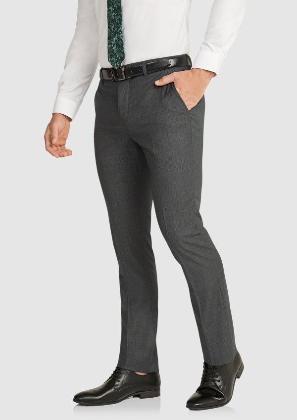 Charcoal Formosa Slim Stretch Dress Pant
