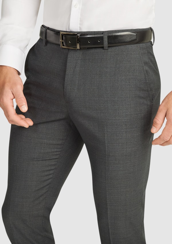 Charcoal Formosa Slim Stretch Dress Pant