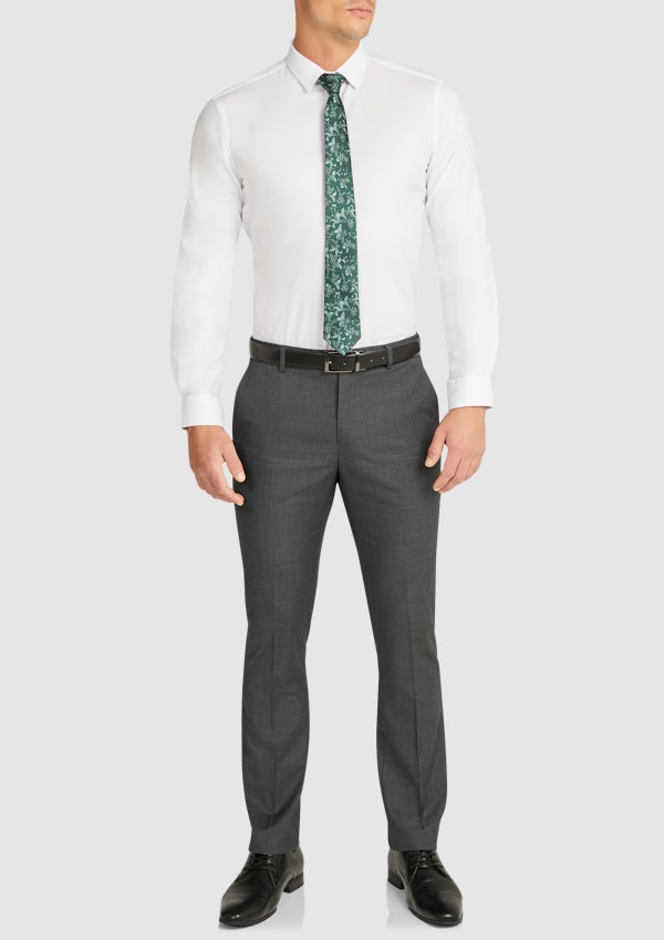 Charcoal Formosa Slim Stretch Dress Pant