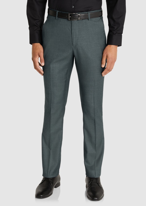 Gray stretch suit pants