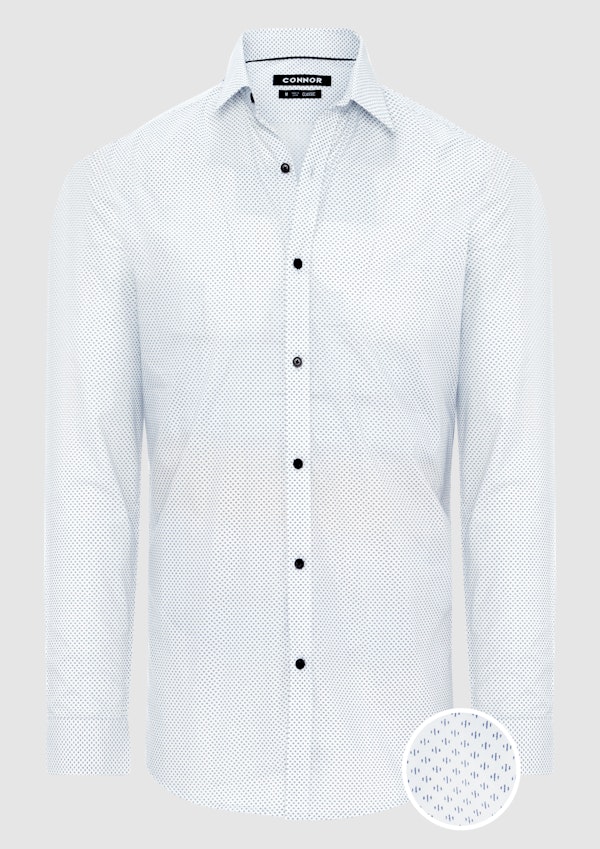 White Porto Classic Fit Shirt
